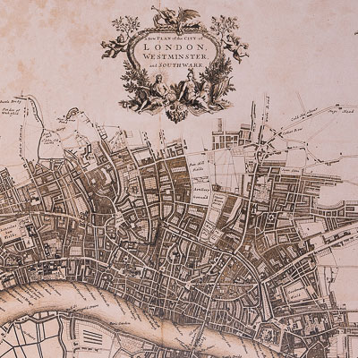 Map of London (1720) Art print