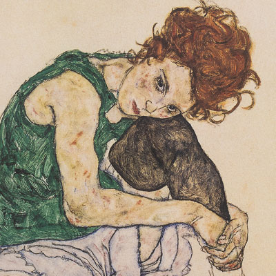 Egon Schiele Art Print - Edith the artist's wife (60 x 90 cm)