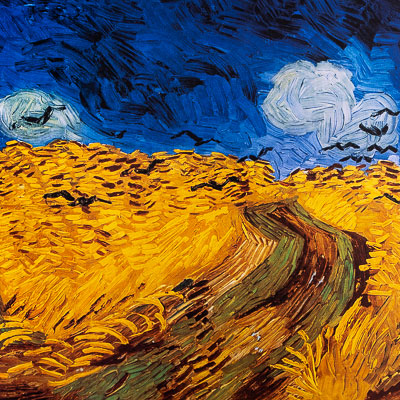 Affiche Van Gogh - Champ de blé aux corbeaux