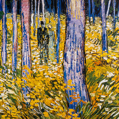 Vincent Van Gogh - Sottobosco con due figure
