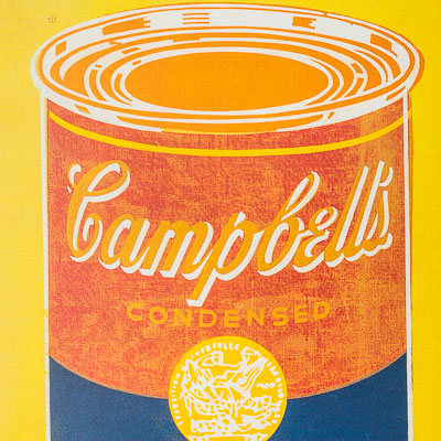 Affiche Andy Warhol - Soupe Campbell (rouge et bleu)