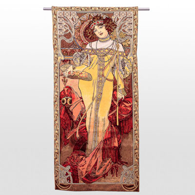 Alphonse Mucha tapestry - Autumn