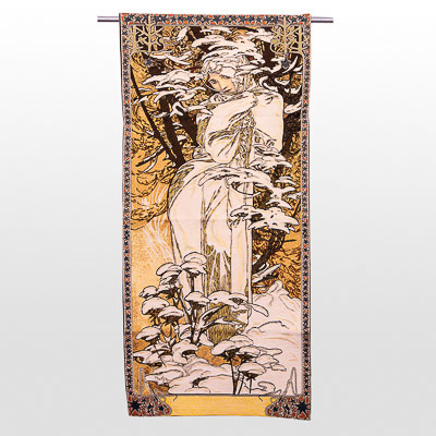 Alphonse Mucha tapestry - Winter