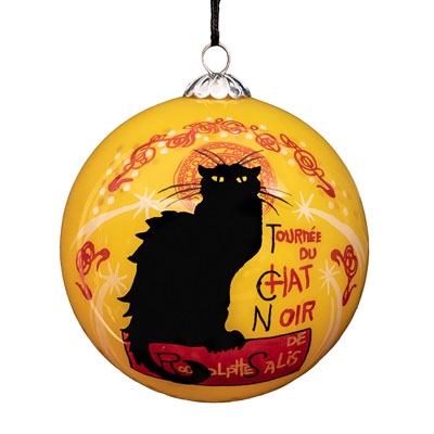 Steinlen glass ball christmas ornament : The Black Cat Tour