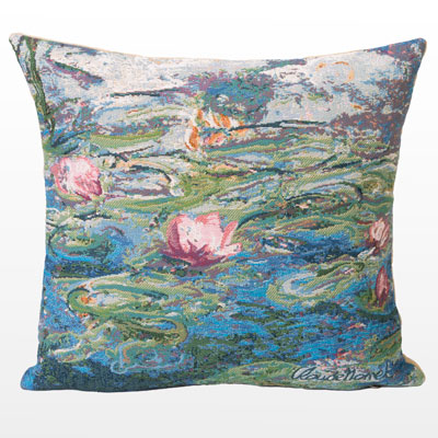 Claude Monet Cushion cover : Morning Water lilies