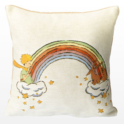 Saint-Exupéry Cushion cover : Little Prince, Rainbow
