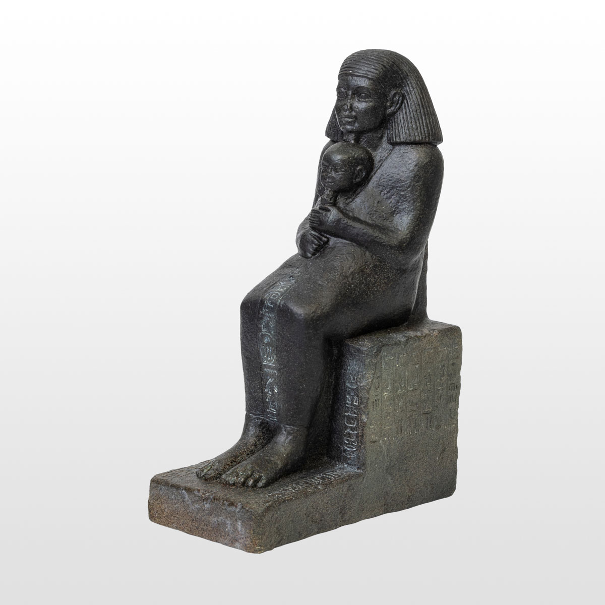 Statuetta Egiziana: Senemut e la principessa Neferura (dettaglio 1)