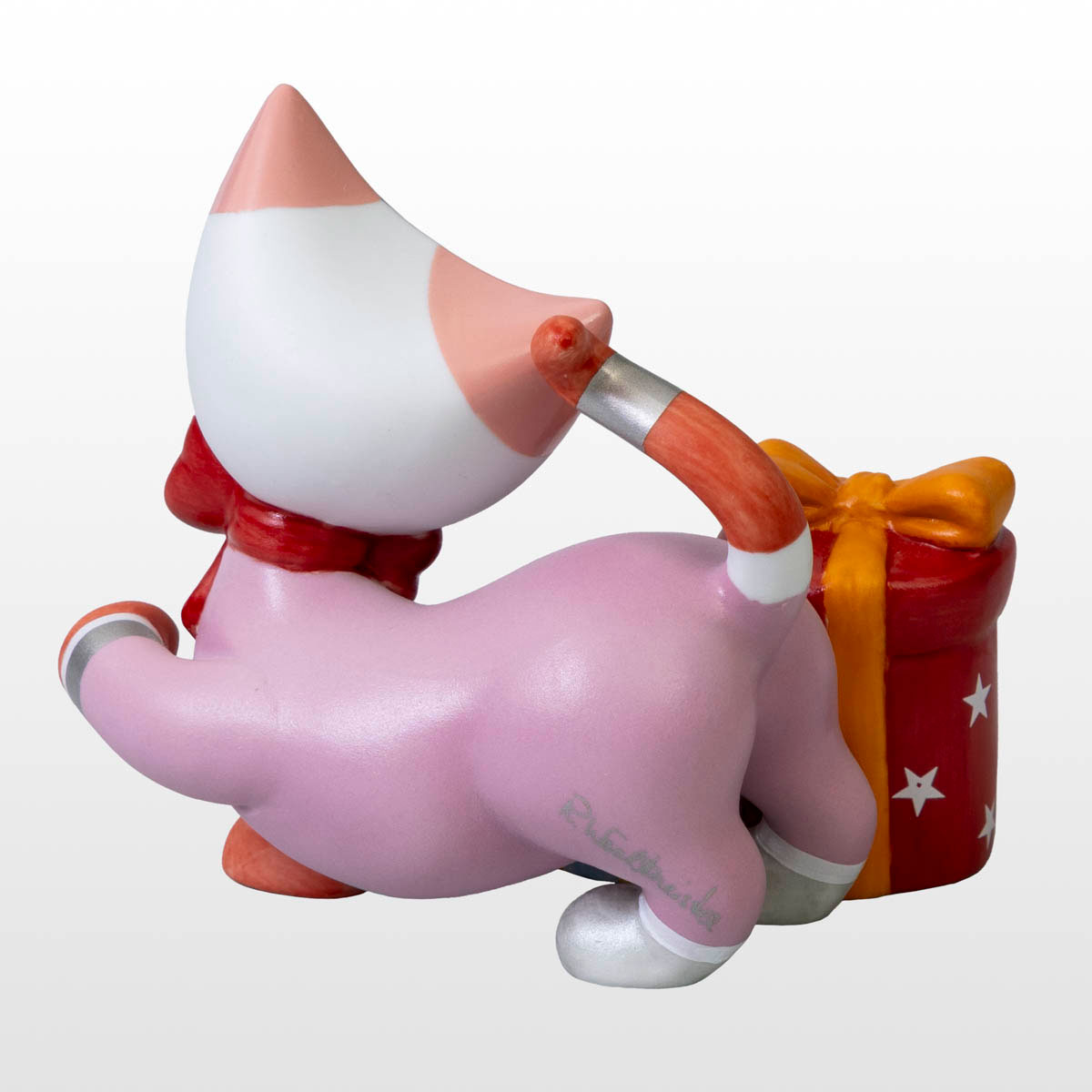 Figura de porcelana Rosina Wachtmeister: Bella y sus regalos de Navidad (vista trasera)