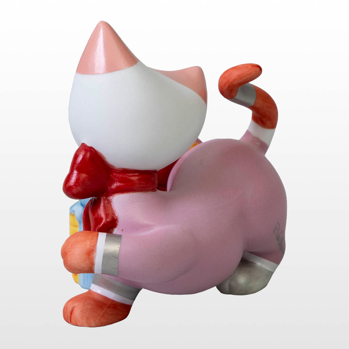 Figura de porcelana Rosina Wachtmeister: Bella y sus regalos de Navidad (vista lateral izquierda)