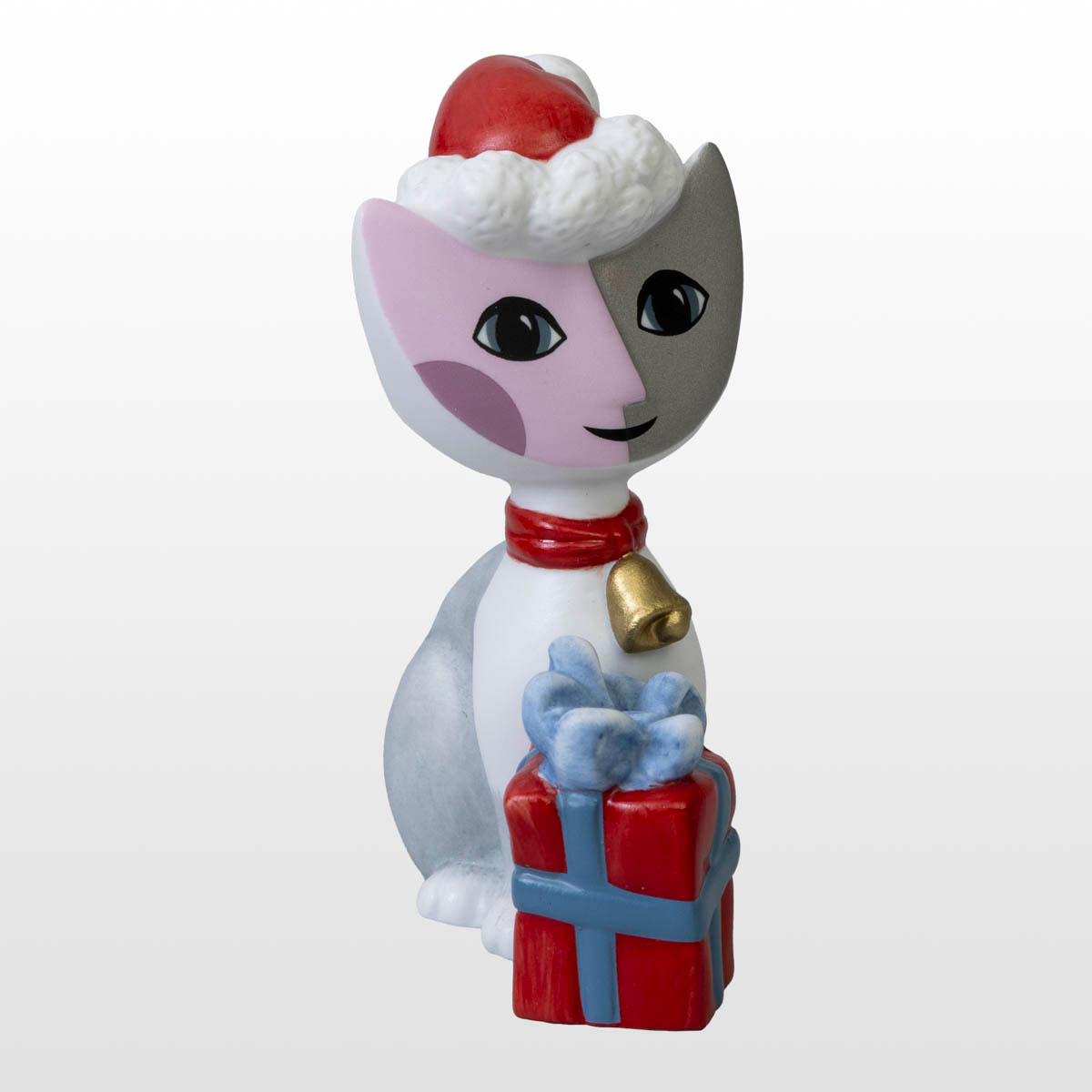 Porcelain figurine by Rosina Wachtmeister: Pino and his Santa Claus hat (right side view)