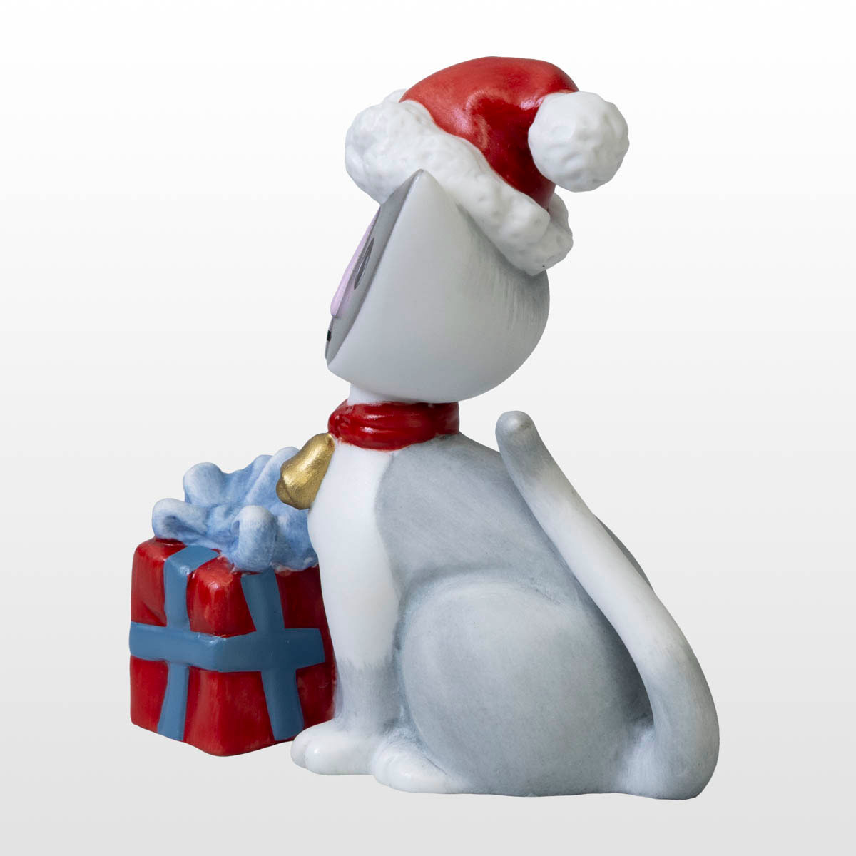 Porcelain figurine by Rosina Wachtmeister: Pino and his Santa Claus hat (back view)