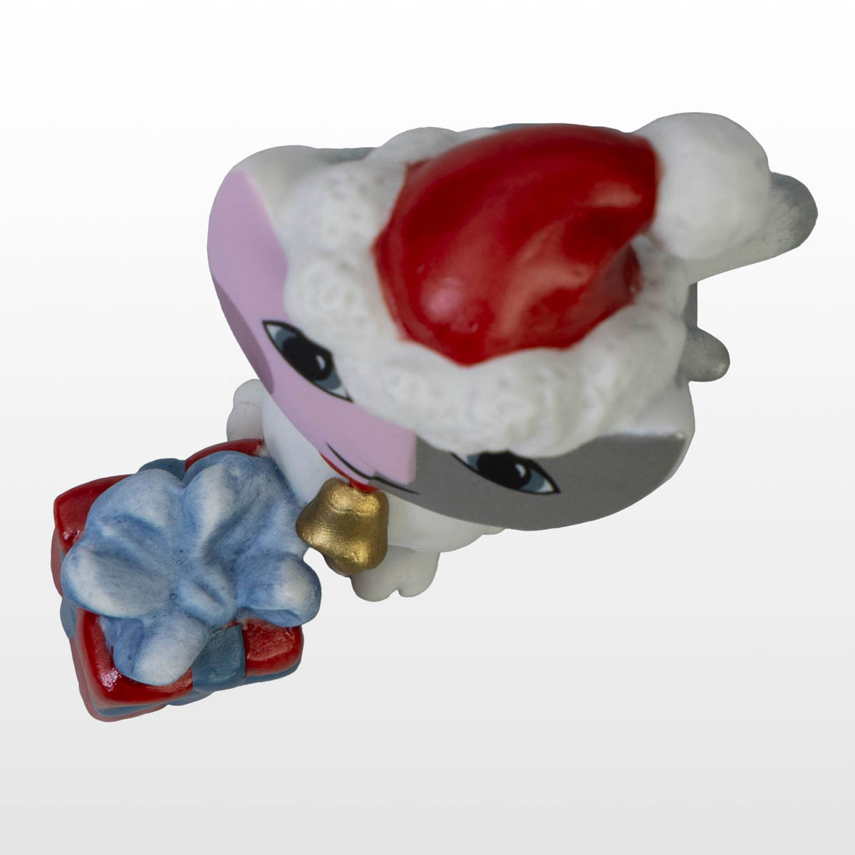 Porcelain figurine by Rosina Wachtmeister: Pino and his Santa Claus hat (top view)