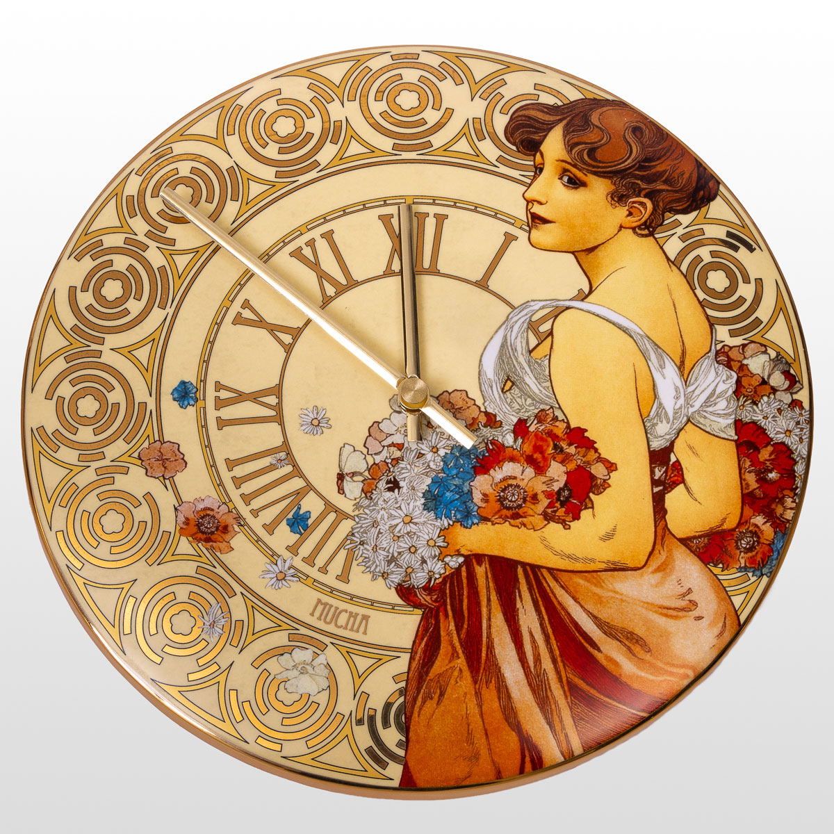 Reloj de pared Alfons Mucha : Verano