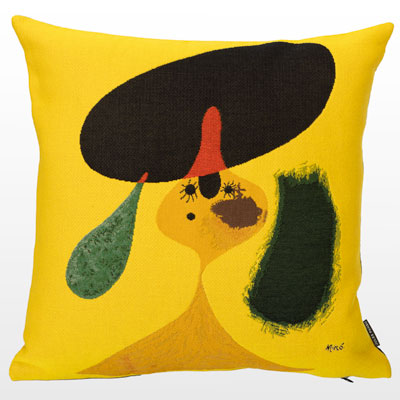 Joan Miro Cushion Cover: Portrait of a Young Girl (1935)