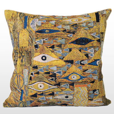 Gustav Klimt Cushion Cover: Stoclet Frieze