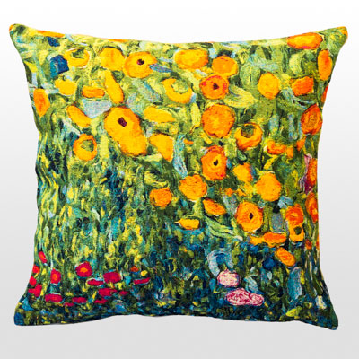 Gustav Klimt Cushion Cover: Flower Garden IV