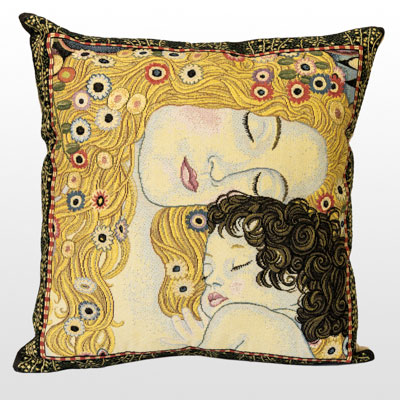 Gustav Klimt Cushion Cover: Motherhood