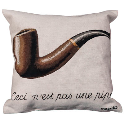 Fodera di cuscino René Magritte - Il tradimento delle immagini (1929) (bianco)