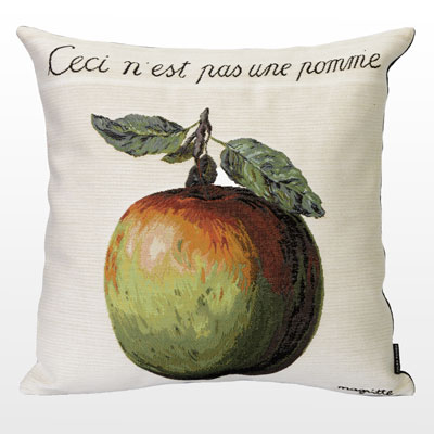 René Magritte Cushion cover : This is not an apple (1954)