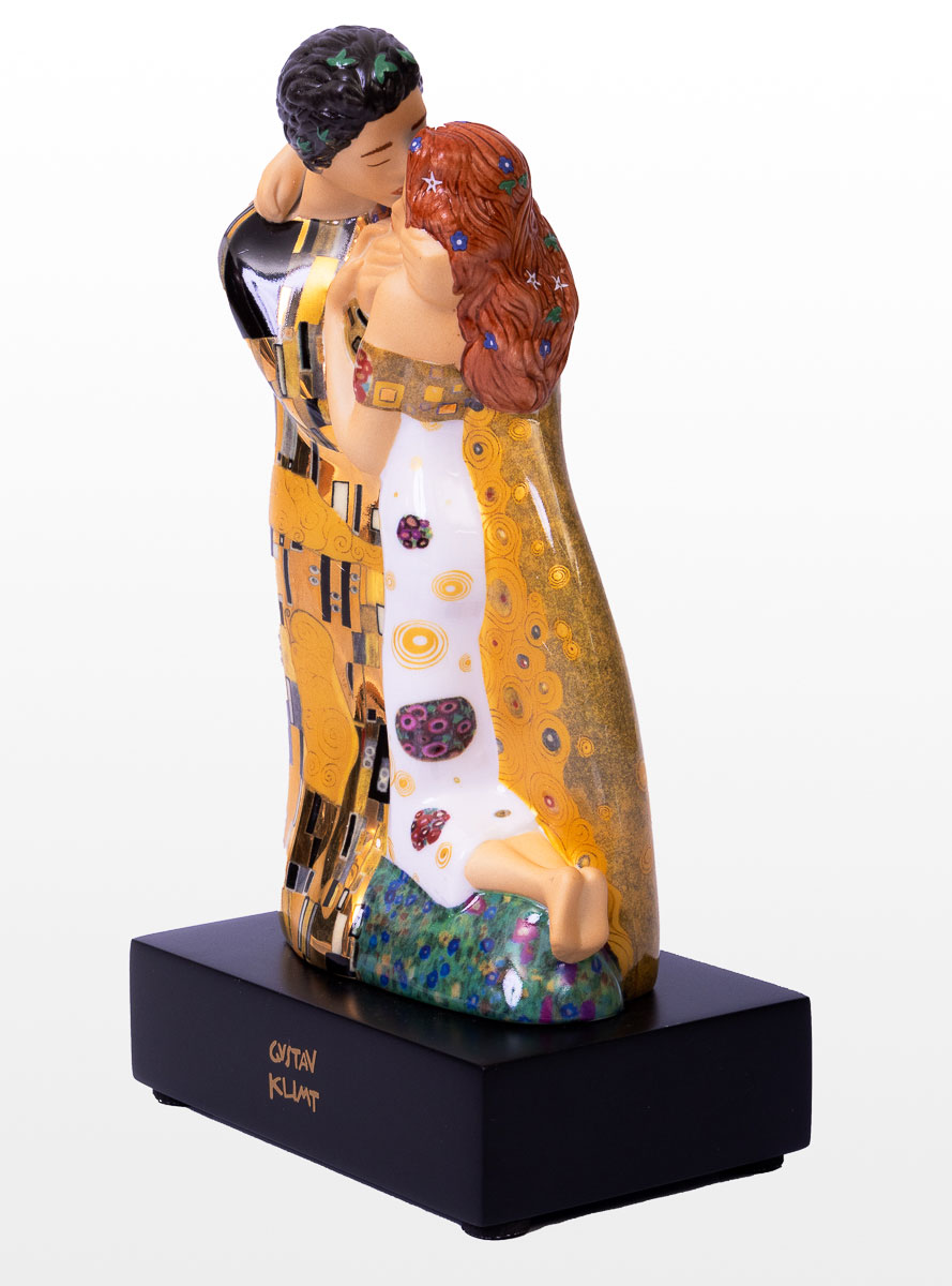 Figurine en porcelaine Gustav Klimt : Le baiser (détail n°2)