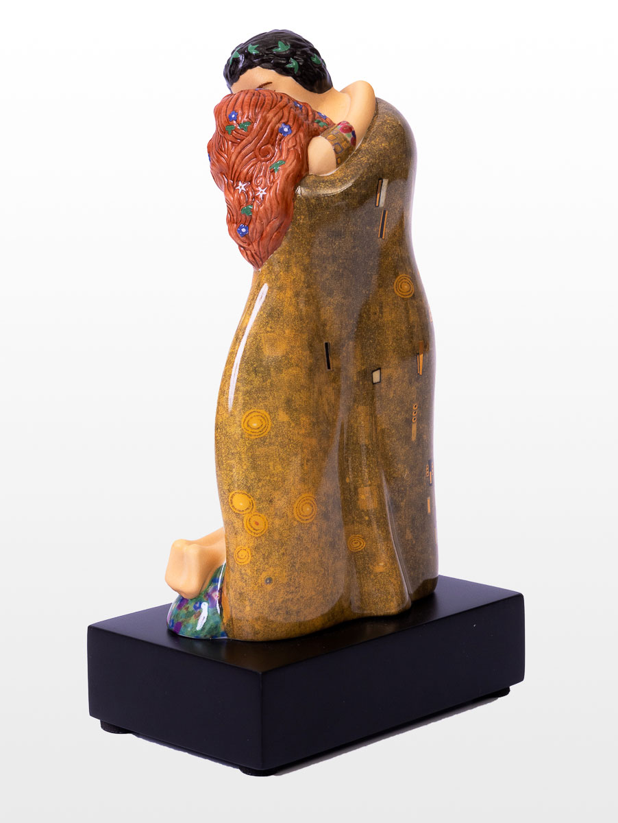 Figurine en porcelaine Gustav Klimt : Le baiser (détail n°4)