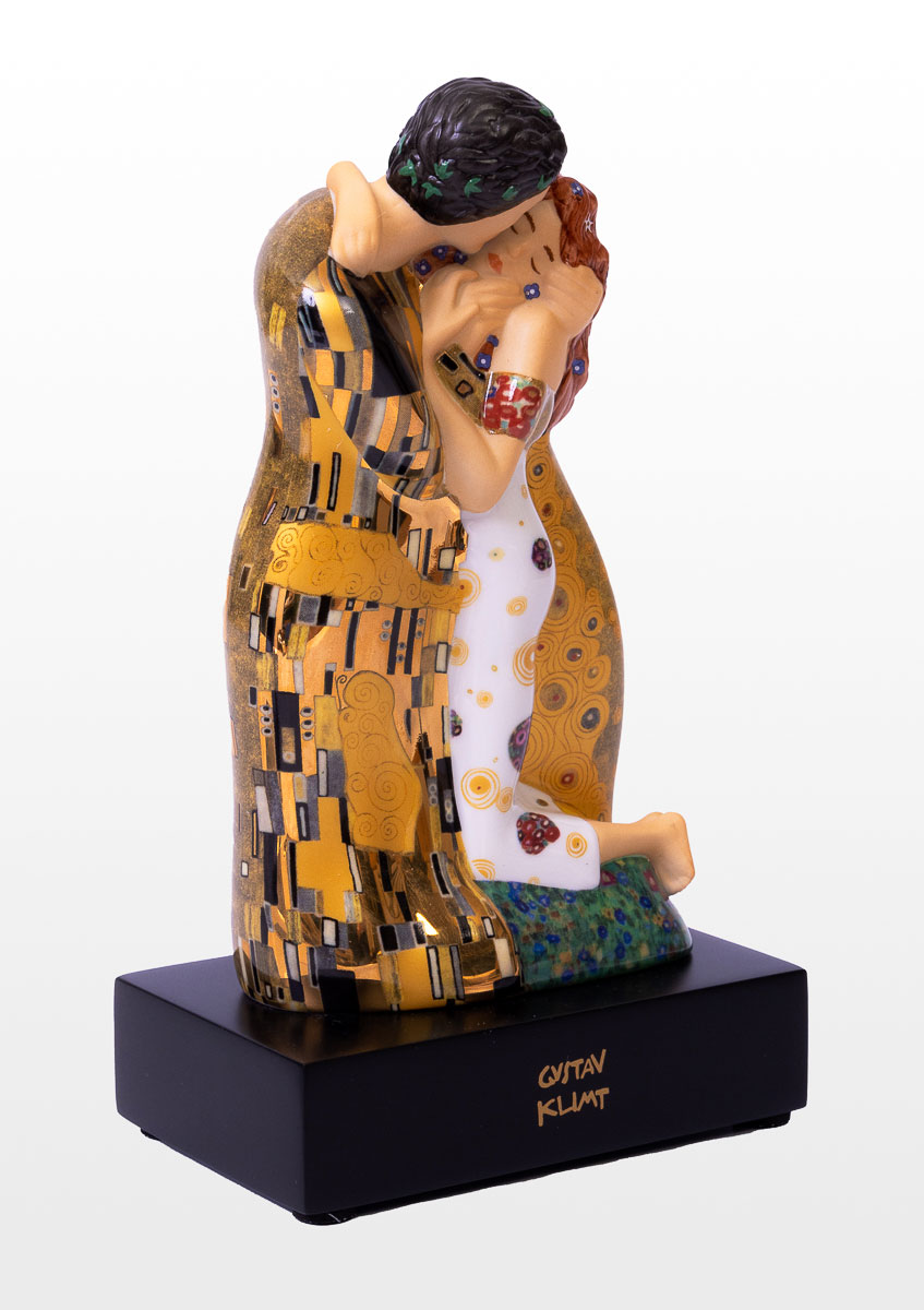 Figurine en porcelaine Gustav Klimt : Le baiser (détail n°9)