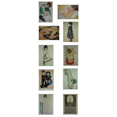 10 cartes postales Egon Schiele