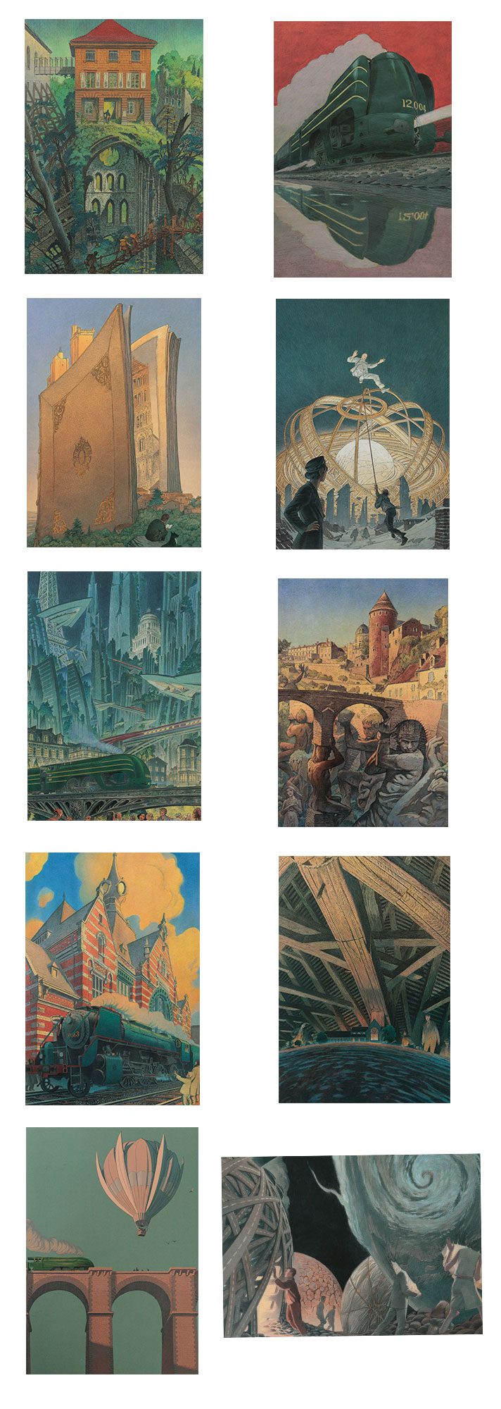 12 cartes postales BD - François Schuiten