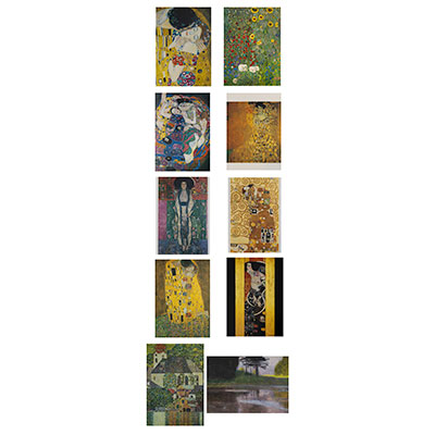 10 tarjetas postales Art Nouveau Gustav Klimt
