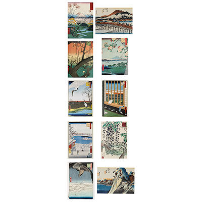 10 cartes postales Hiroshige