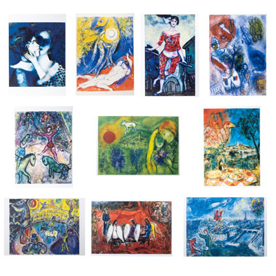 10 Marc Chagall postcards