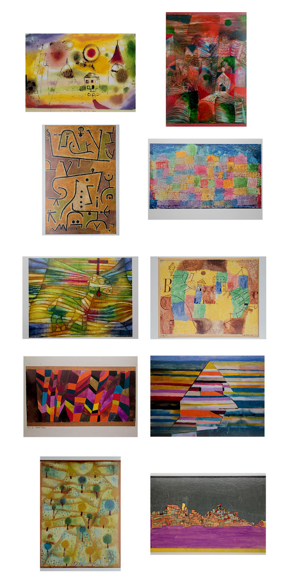 10 cartes postales Paul Klee