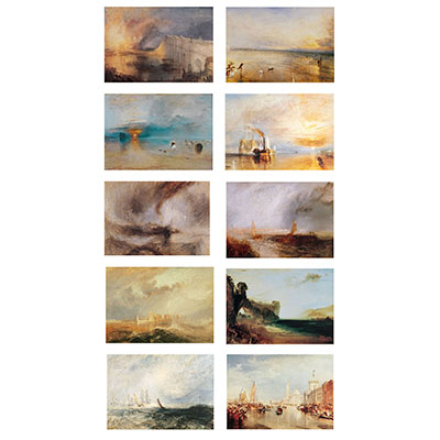 10 cartes postales William Turner