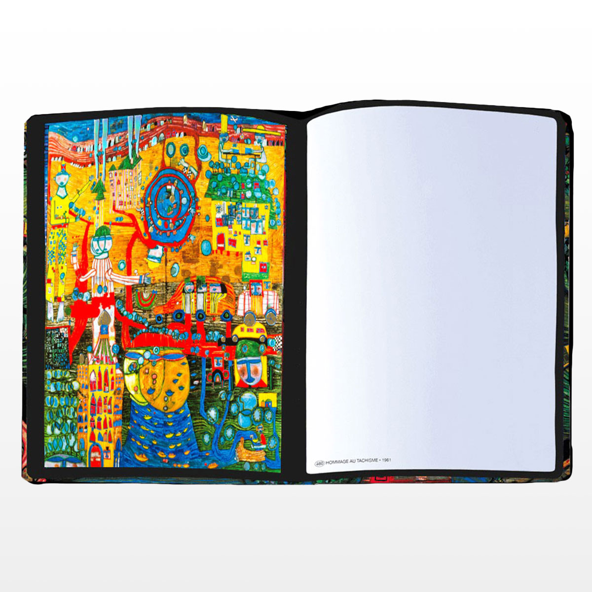 Hundertwasser Notebook: Green Town (with metallic inlays)