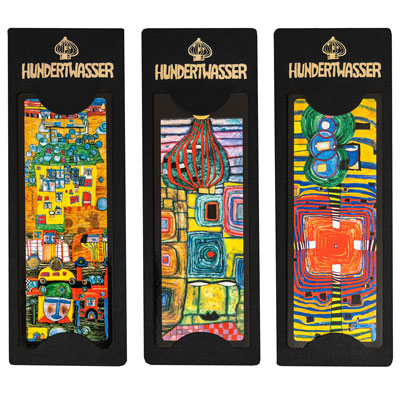 3 marcalibros Hundertwasser (bolsillo n°1)