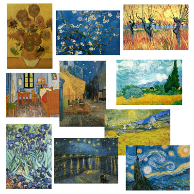 10 cartes postales Vincent Van Gogh
