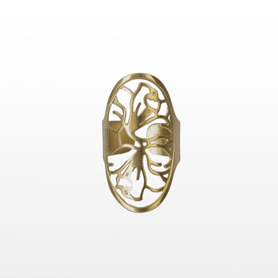 Alphonse Mucha ring : Floral patterns