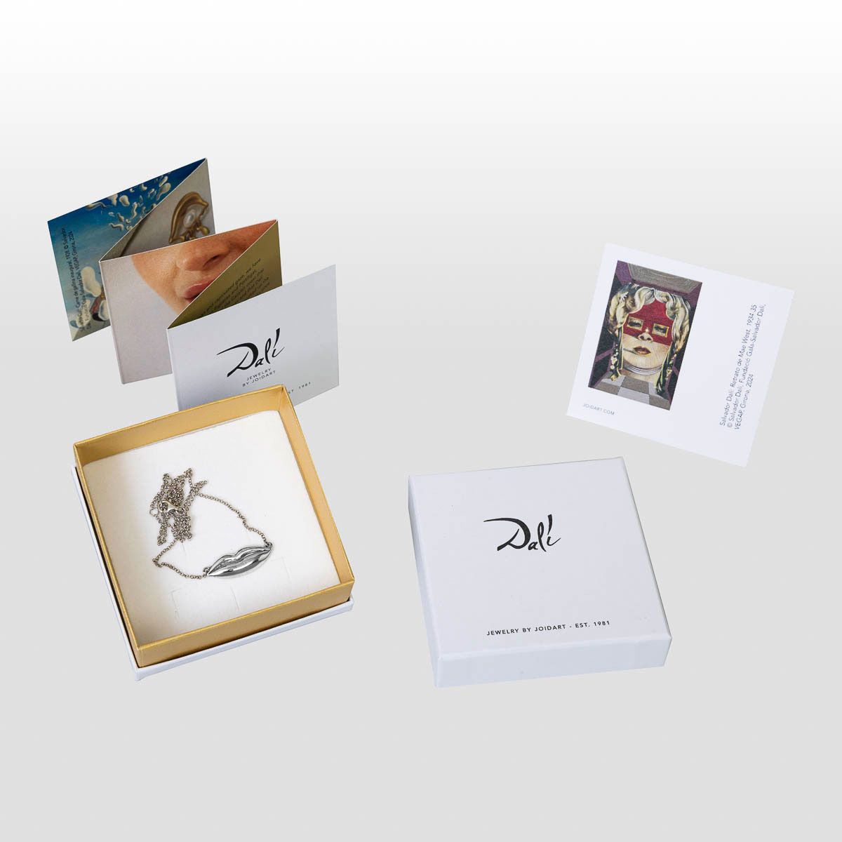 Pendant inspired by Salvador Dali: Lips (silver)