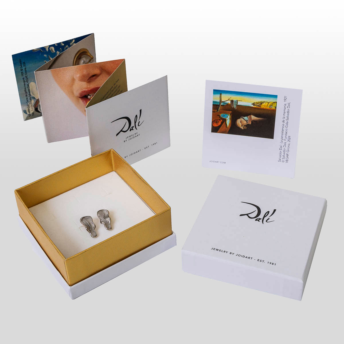 Pendientes inspirados en Salvador Dalí: Reloj Blando (plata)