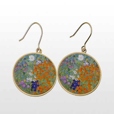 Boucles d'oreilles Gustav Klimt : Flowers garden