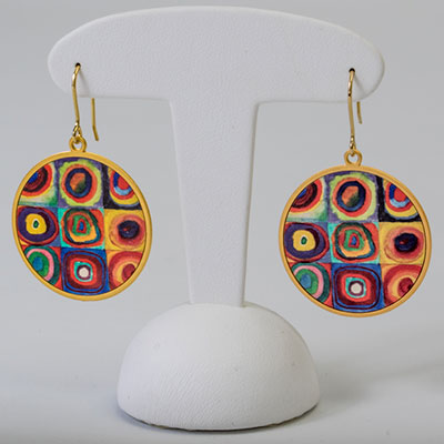 Kandinsky earrings : Color Study