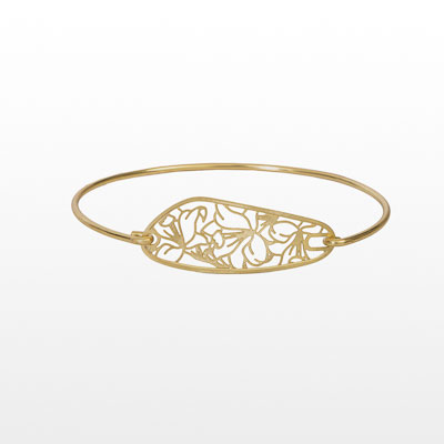Bracelet jonc Alfons Mucha : Motifs floraux