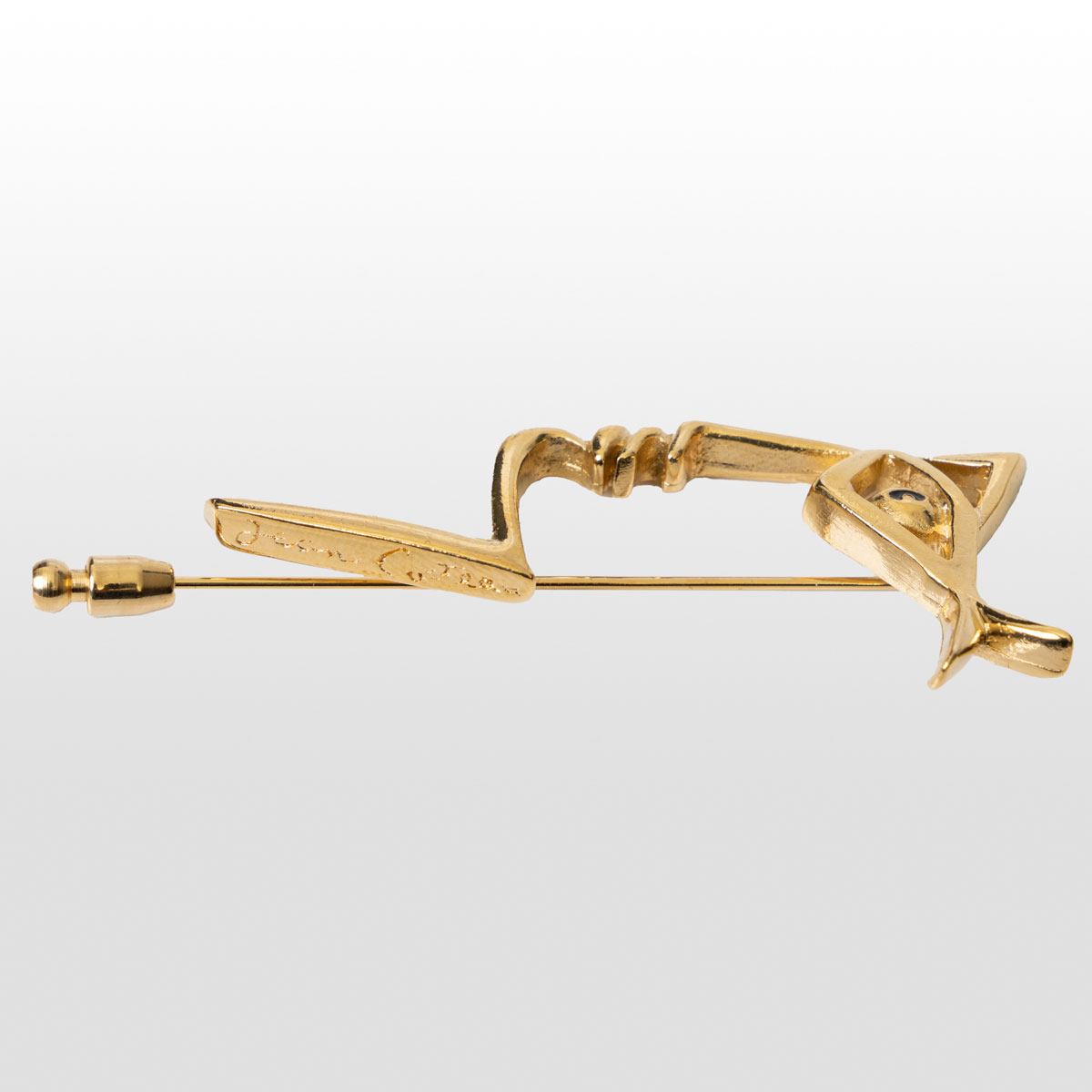 Jean Cocteau brooch : The Profile (gold) detail 3