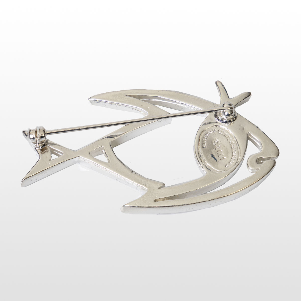 Spilla Jean Cocteau : Il Pesce (argentato), dettaglio 4