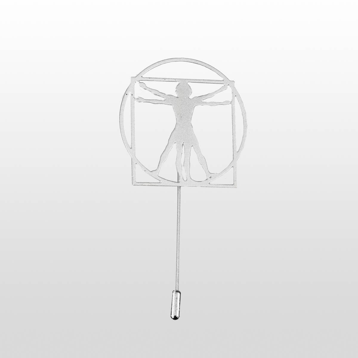 Spilla di Leonardo da Vinci: L'uomo vitruviano (dettaglio 2)