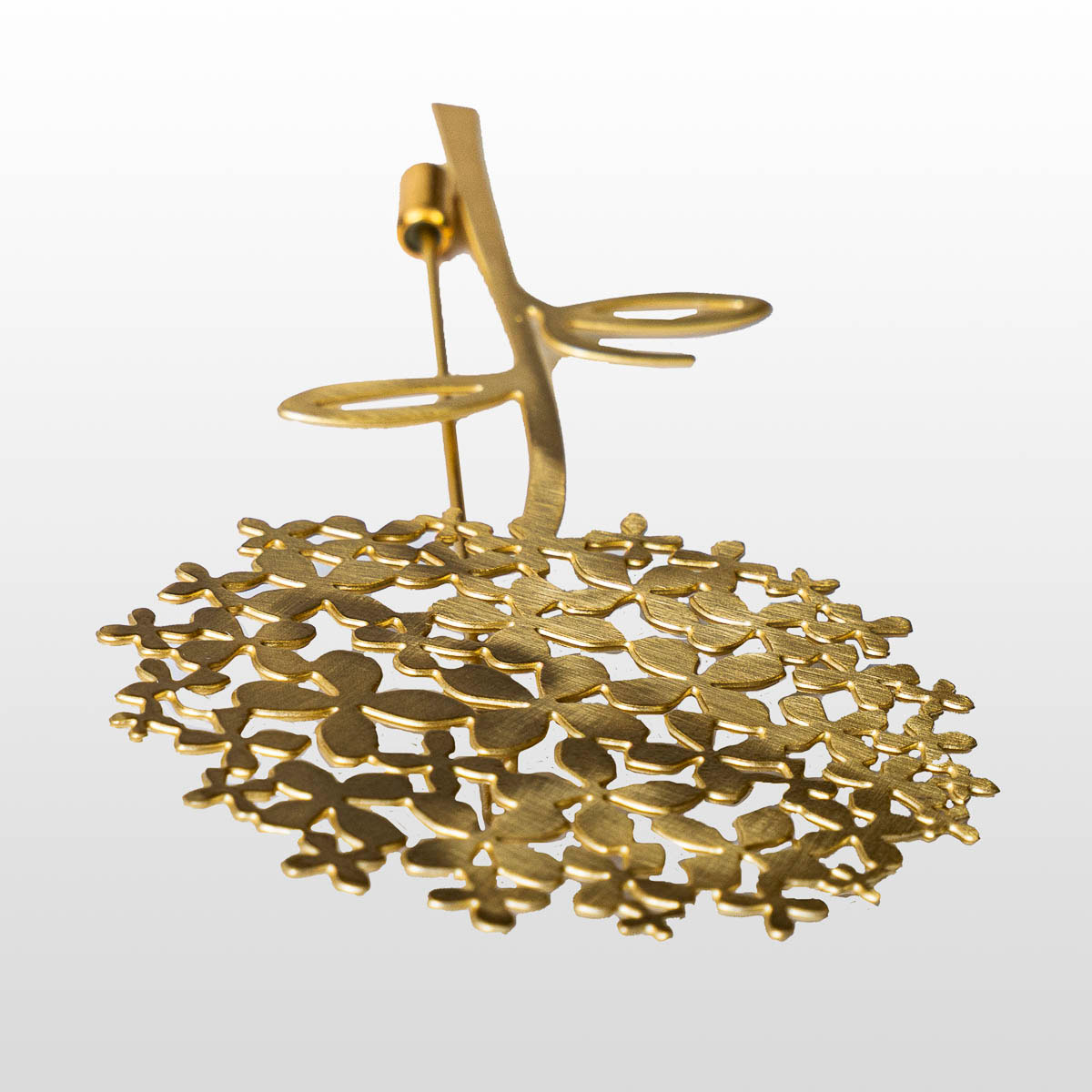 Broche Gustav Klimt: Jardín florido (detalle 1)