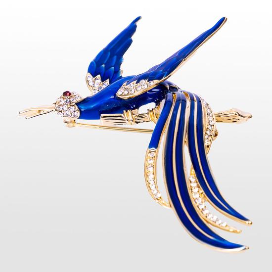 Broche Art Déco Oiseau Rapace (faucon) - Bijou Vintage Occasion, Bijouterie Fantaisie