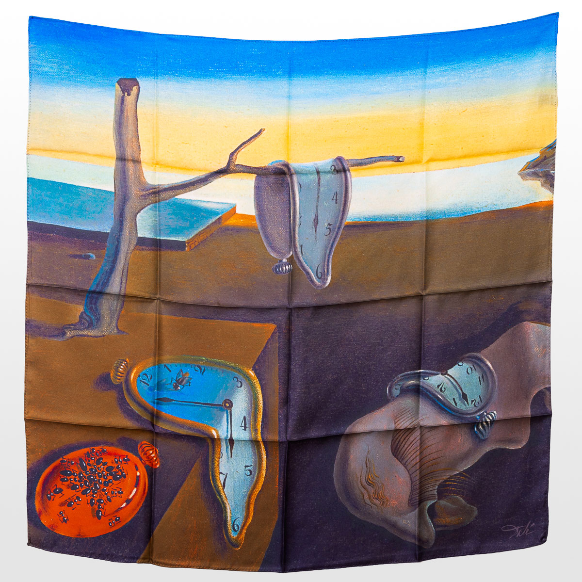Dali Scarf - Persistence of Memory (unfolded)
