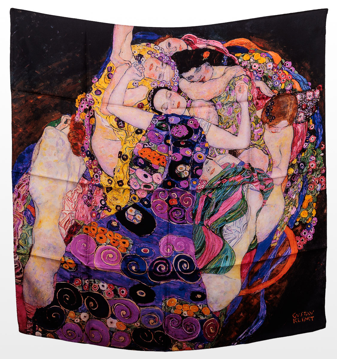 Carré de soie Gustav Klimt - La jeune fille (déplié)
