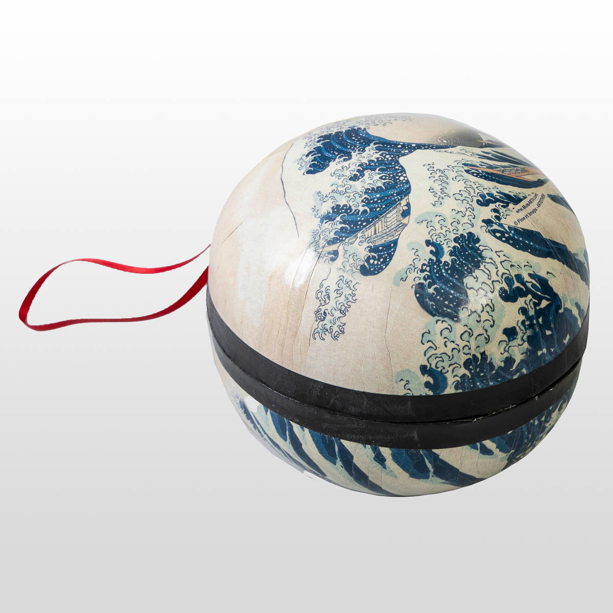 Calcetines en una bola de regalo de Navidad - Hokusai: La gran ola de Kanagawa (lado de la bola regalo)